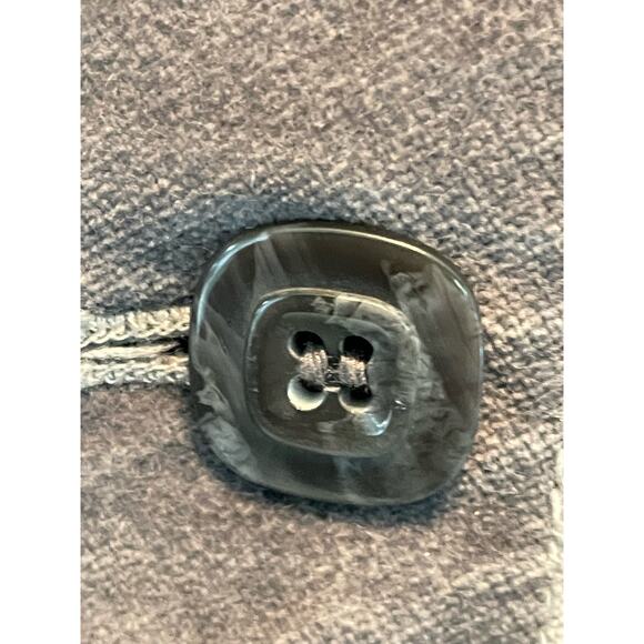 Sigrid Olsen Vintage Gray Brushed Cotton Beaded Collar Jacket Petite 8 - Picture 4 of 10